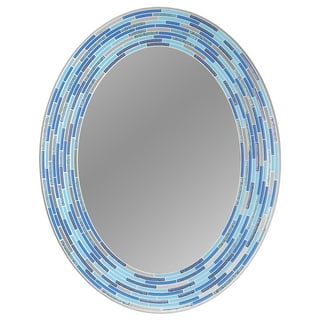 2 x 1.5 inch Mini Oval Glass Mirrors 4 Pieces Mosaic Mirror Tiles