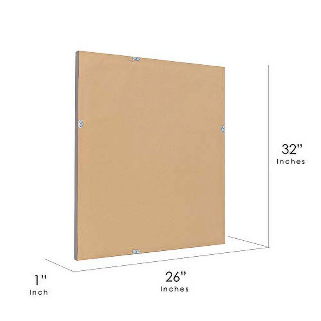 Head West Brushed Nickel Bathroom Vanity Mirror, Beveled Decorative