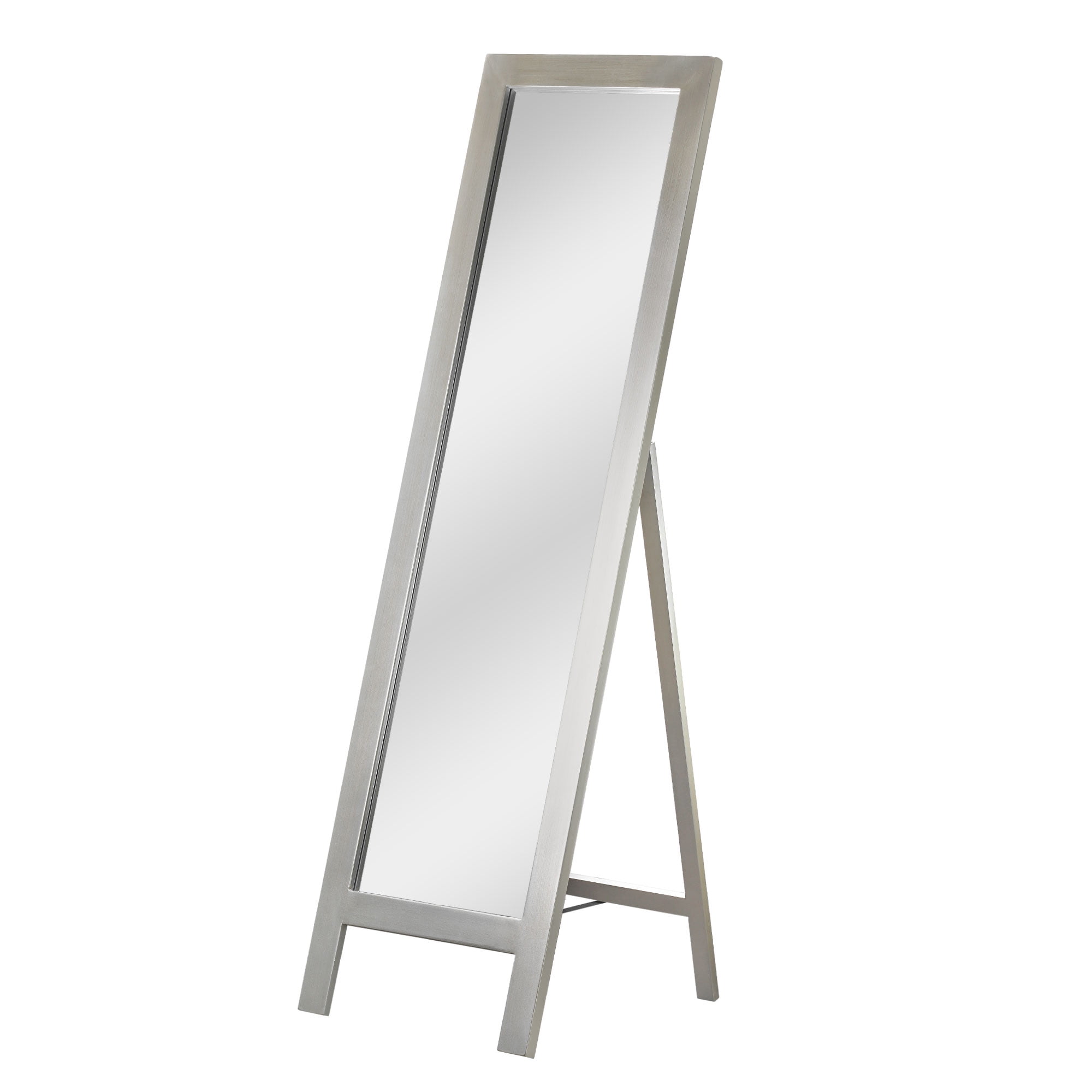 Head West Brushed Nickel Full Size Free Standing Easel Dressing Mirror