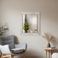thumbnail image 1 of Head West Chrome Pave Textured Beaded Rectangular Frame Beveled Edge Modern Wall Accent Mirror - 29 x 35, 1 of 8