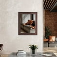 thumbnail image 1 of Head West Deep Cherry Rectangular Framed Beveled Accent Modern Wall Vanity Mirror - 28" x 34", 1 of 10