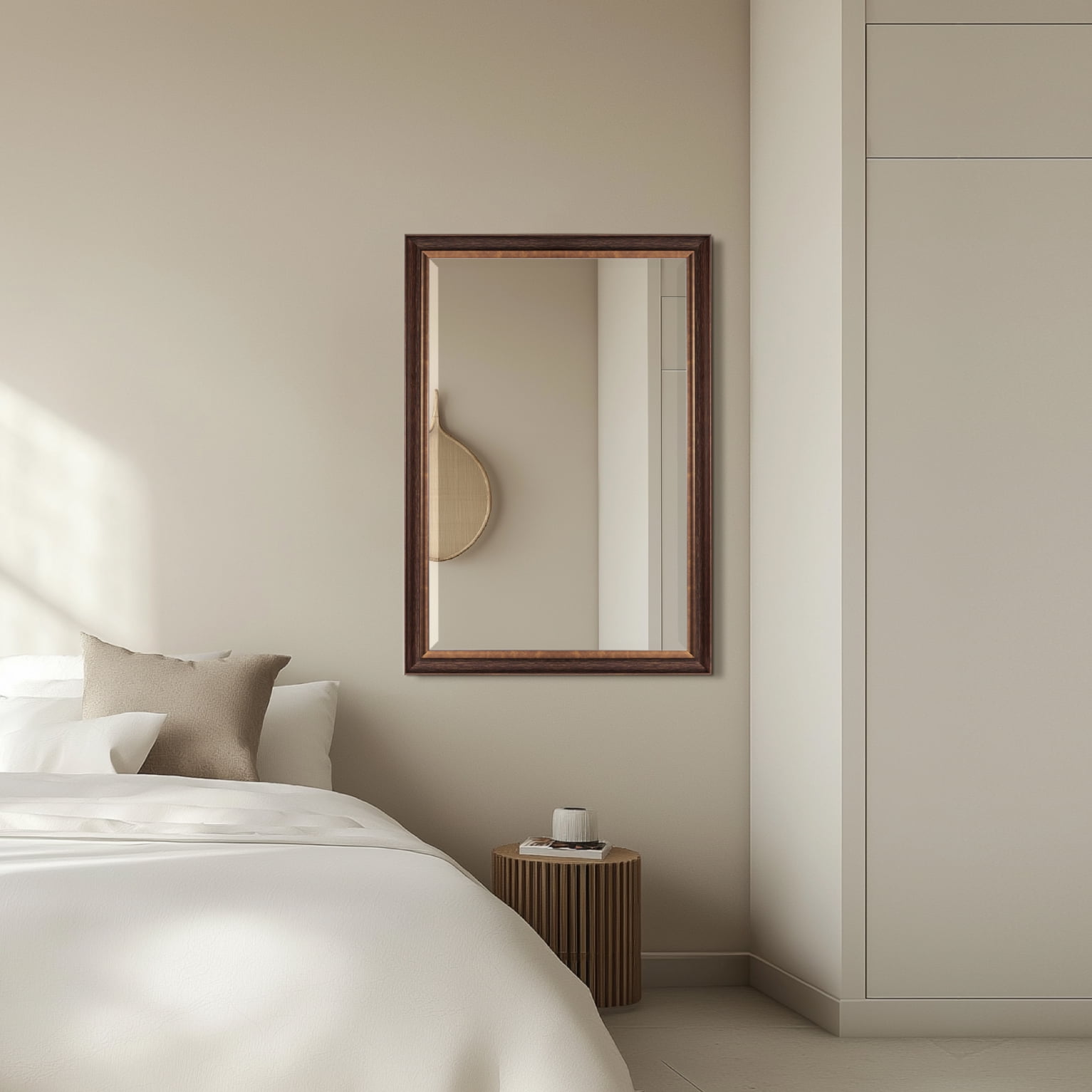 Medium Rectangular Bronze Floating Wall Mirror