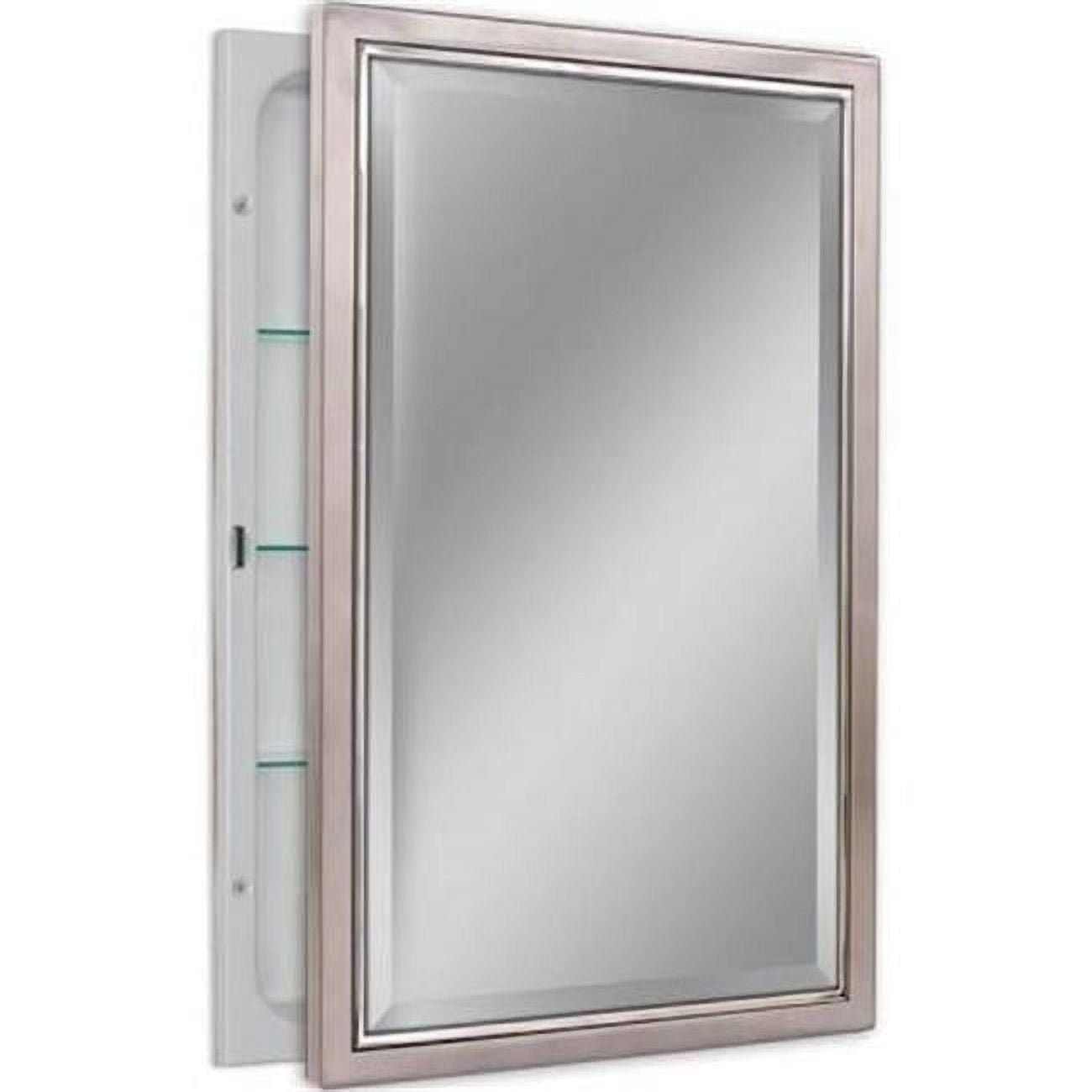 Head West Recessed Medicine with Mirror Brushed Nickel