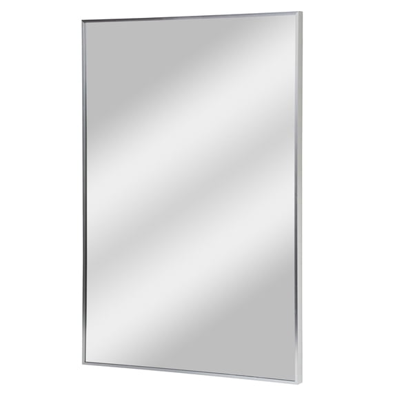 Head West Rectangular Thin Metal Frame Decorative Modern Wall Accent Mirror - 24" x 36"