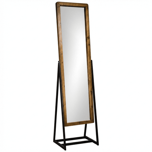 Head West 69"x17.5" Rustic Wood Full Length Freestanding Tilt Swivel Cheval Large Long Dressing Floor Mirror