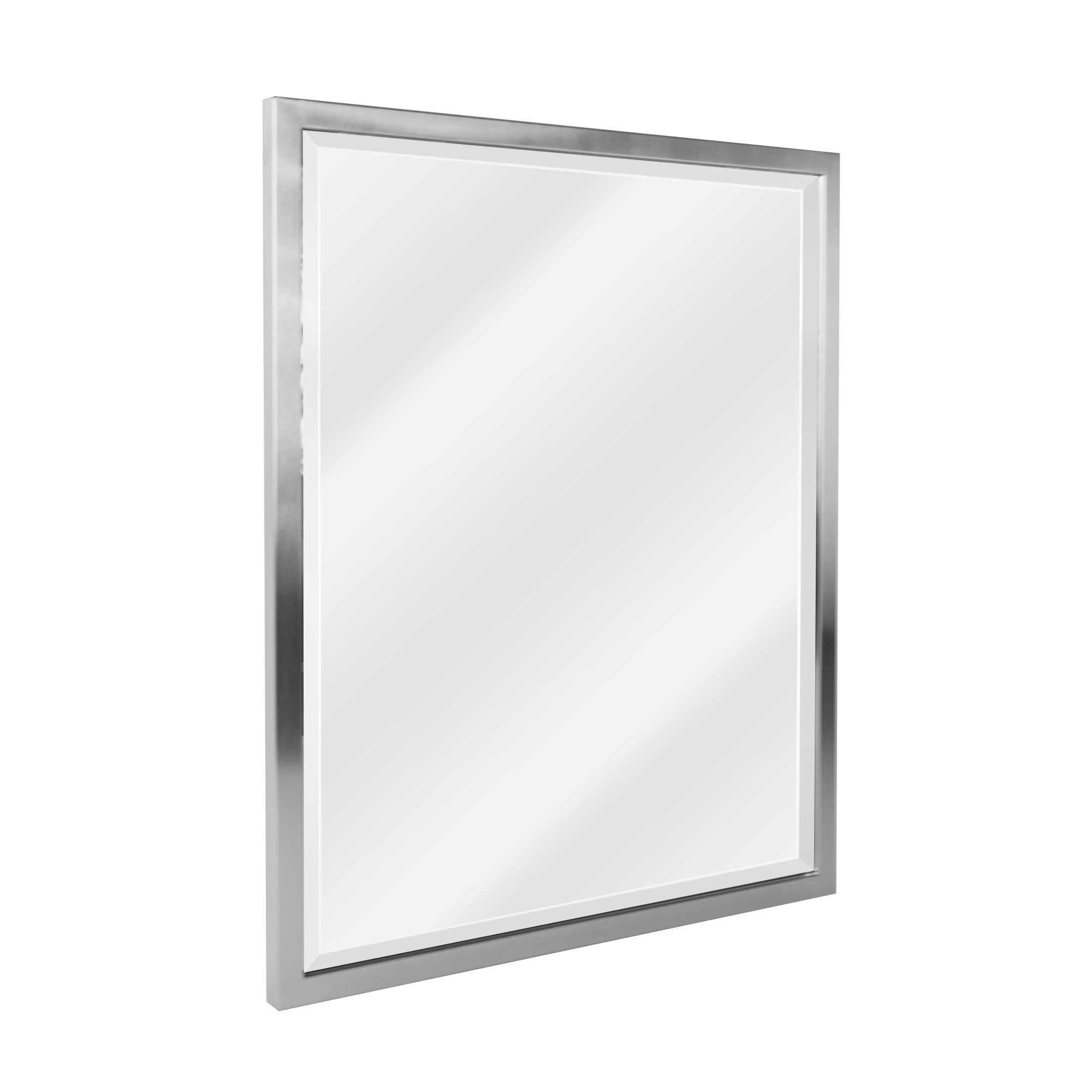 Head West Stainless Steel Frame Brushed Nickel Bathroom Mirror