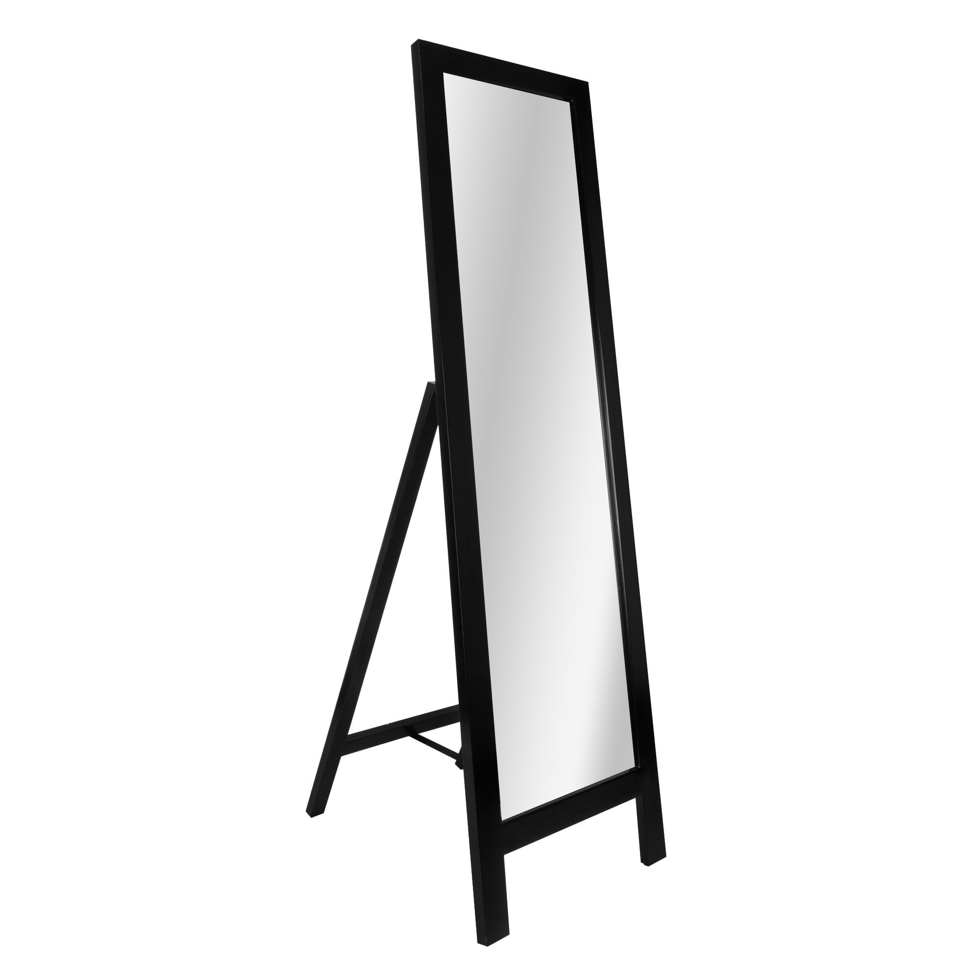 Minimalist Dark Espresso Full-Length Wood Standing Mirror - 18" x 64"