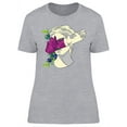 thumbnail image 1 of Head With Peonies And Blueberry T-Shirt Women -Image by Shutterstock, Female XX-Large, 1 of 2