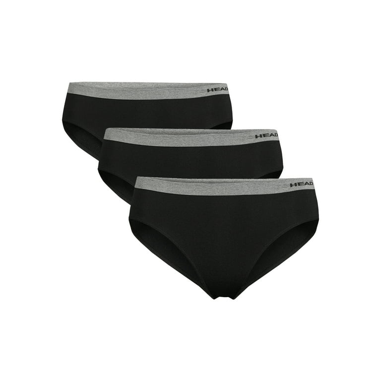 3 Pack seamfree briefs black, grey & white - WOMEN's Panties