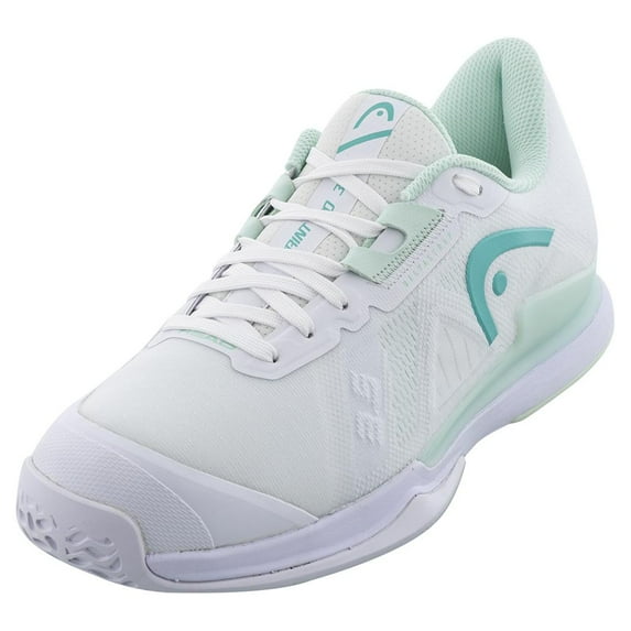 Head Women`s Sprint Pro 3.5 Tennis Shoes White and Aqua ( 8 )