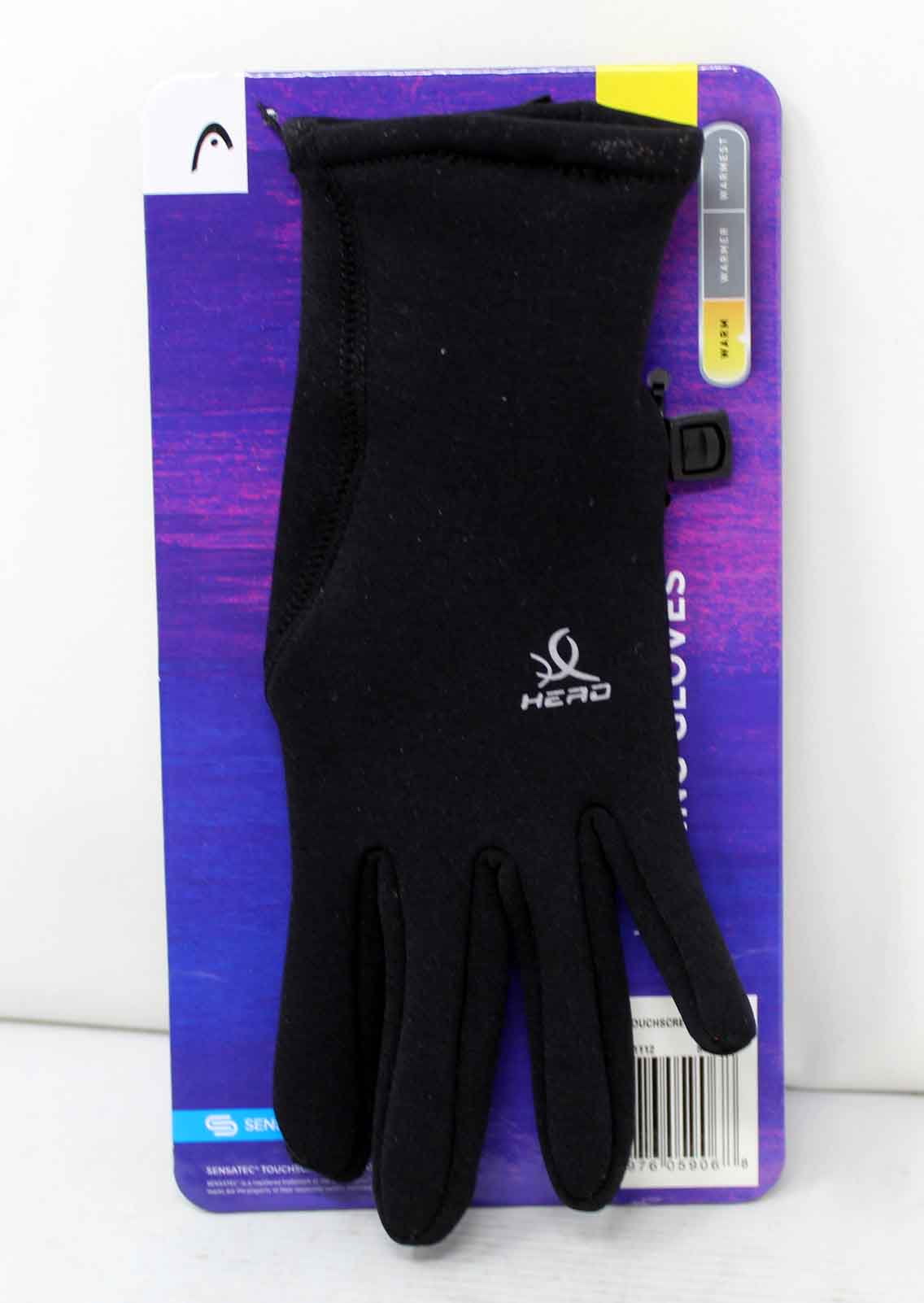 Head Womens Warm Small Touchscreen Running Gloves Black 1 Pair