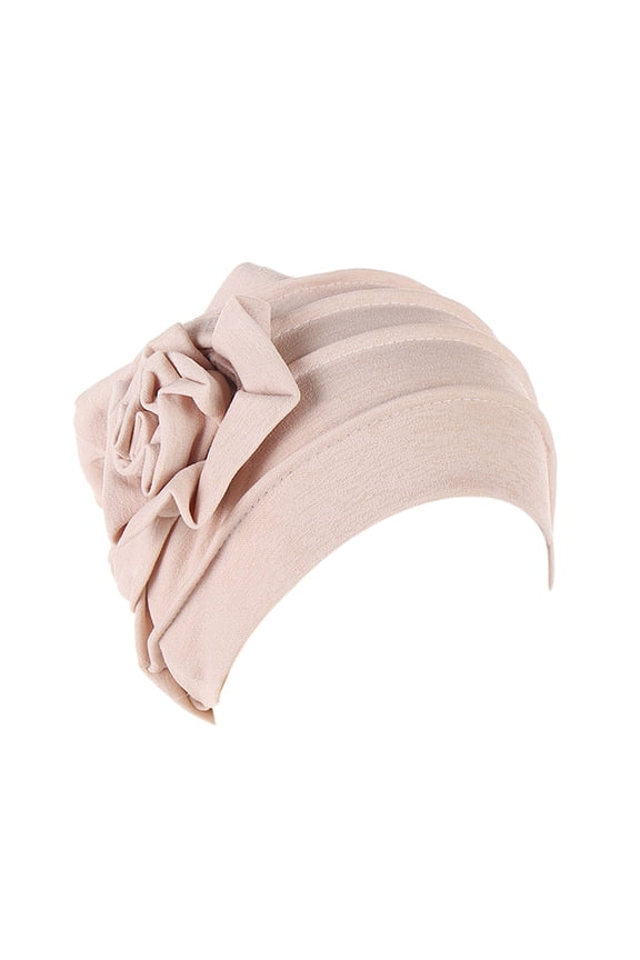 Head Wraps for Women, Audhol Ethnic Bohemian Floral Hair Cover Wrap Turban Headwear Turban Cap for Women Cancer Head Hat Cap Head Wraps for Black Women Beige One Size