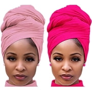 Head Wraps for Black Women Stretch Head Scarf Long African Hair Wraps Turban Headwraps Jersey Headbands