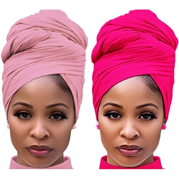 Head Wraps for Black Women Stretch Head Scarf Long African Hair Wraps Turban Headwraps Jersey Headbands