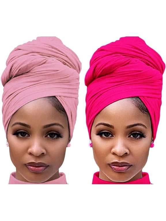 Head Wraps for Black Women Stretch Head Scarf Long African Hair Wraps Turban Headwraps Jersey Headbands