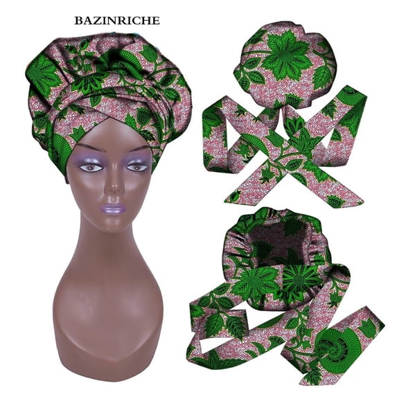 Head Wraps for Women African Hair Scarf Long Breathable Turban Tie Headwraps WYB636