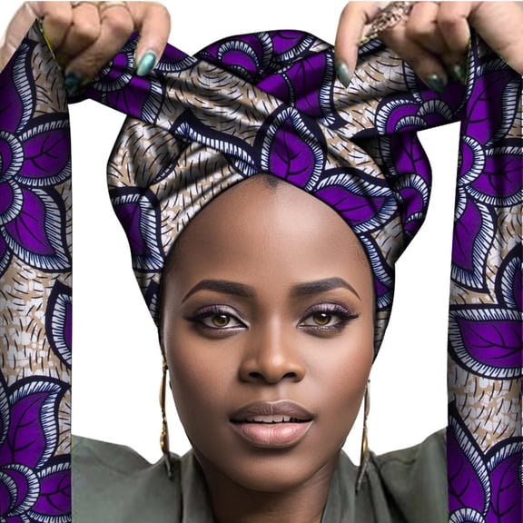 Head Wraps for Women African Hair Scarf Long Breathable Turban Tie Headwraps WYB636