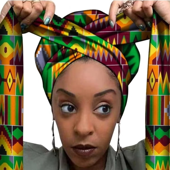 Head Wraps for Women African Hair Scarf Long Breathable Turban Tie Headwraps WYB636