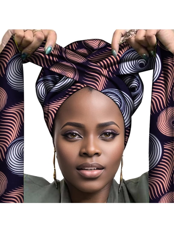 Head Wraps for Women African Hair Scarf Long Breathable Turban Tie Headwraps WYB636