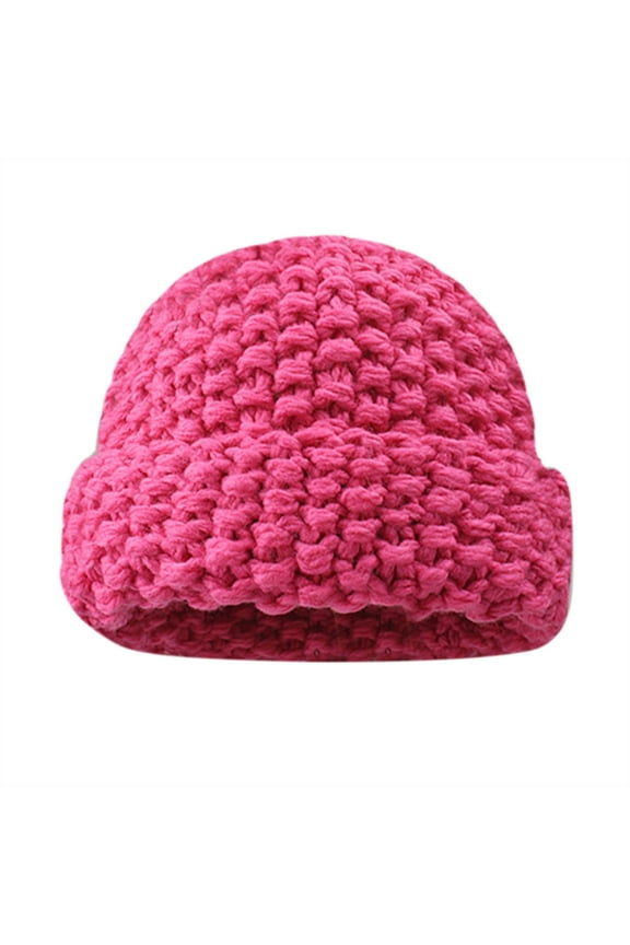 Head Wraps for Women Beanie Hat Fall Solid Thickened Warm Ear Pineapple Pattern Knitted Hat Mens Winter Caps