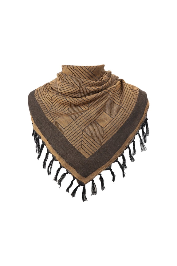 Head Wraps for Women Scarf Keffiyeh Hatta Wide With Tassels Shemagh Keffiyeh Arab Houndstooth100% Cotton Unisex Scarves Turbans Hat Headbands