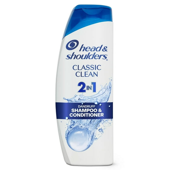 Head and Shoulders 2 in 1 Dandruff Shampoo and Conditioner, Classic Clean, 12.5 Oz.,Pack of 2