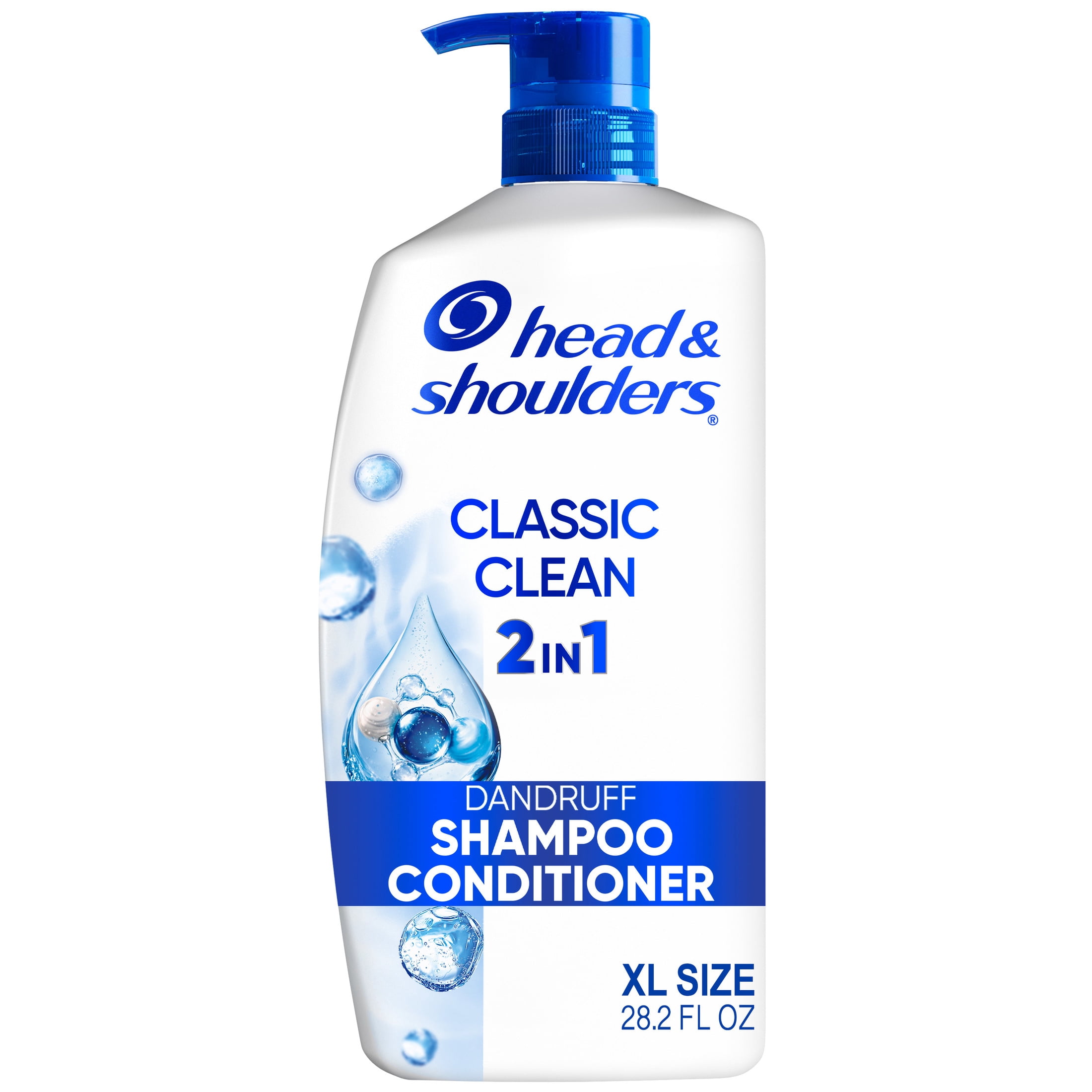 Head and Shoulders Dandruff 2 in 1 Shampoo and Conditioner, Classic Clean, Light Fresh Scent, 28.2 fl oz