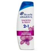 Head and Shoulders 2 in 1 Dandruff Shampoo and Conditioner, Smooth and Silky, 12.5 oz