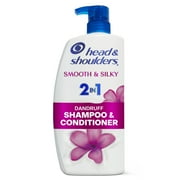 Head and Shoulders 2 in 1 Dandruff Shampoo and Conditioner, Smooth and Silky, 28 oz