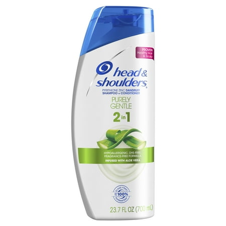 Head and Shoulders 2 in 1 Shampoo & Conditioner, Purely Gentle Anti-Dandruff, 23.7 Fl Oz