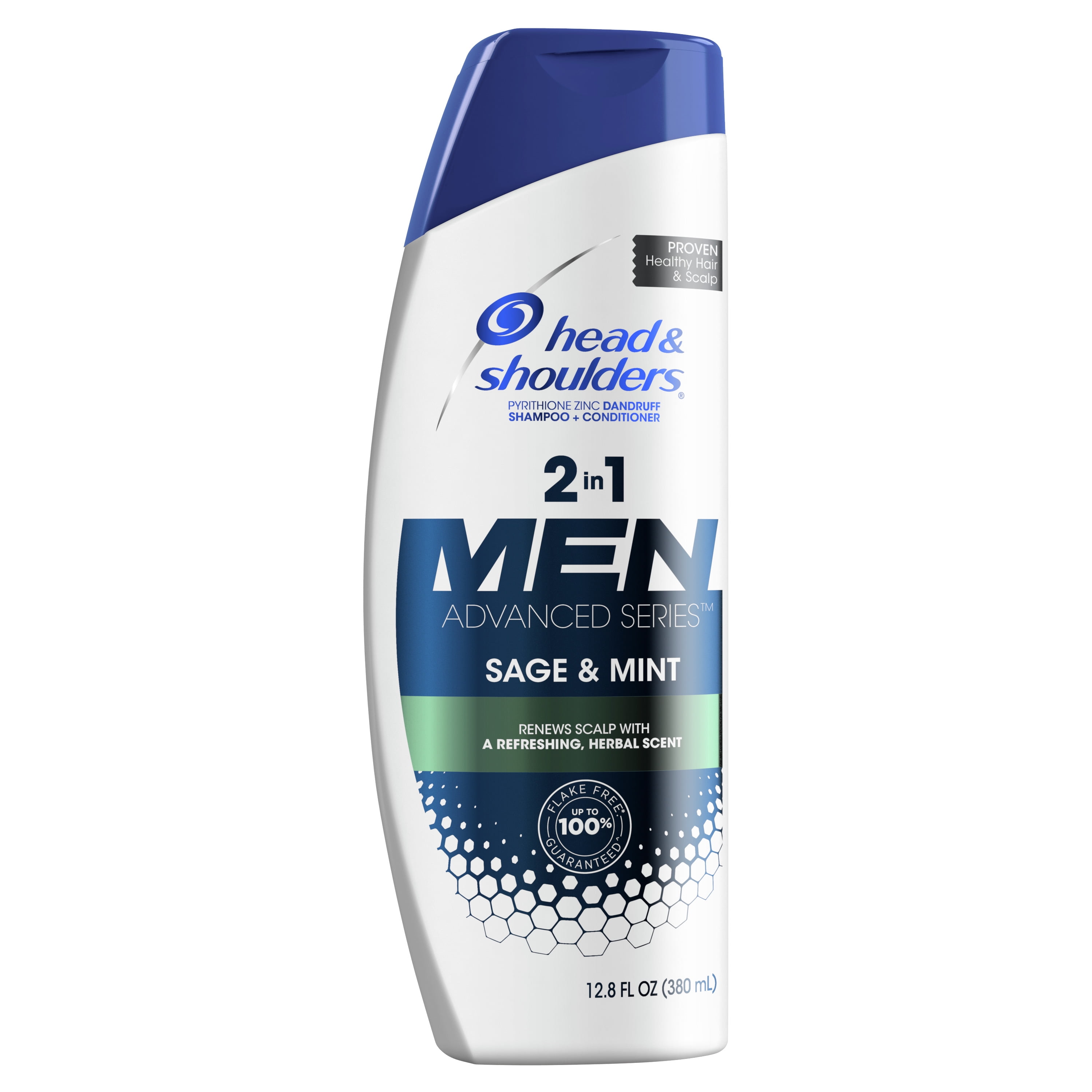 Head and Shoulders 2 in 1 Shampoo Conditioner, Sage and Mint, 12.8 Oz