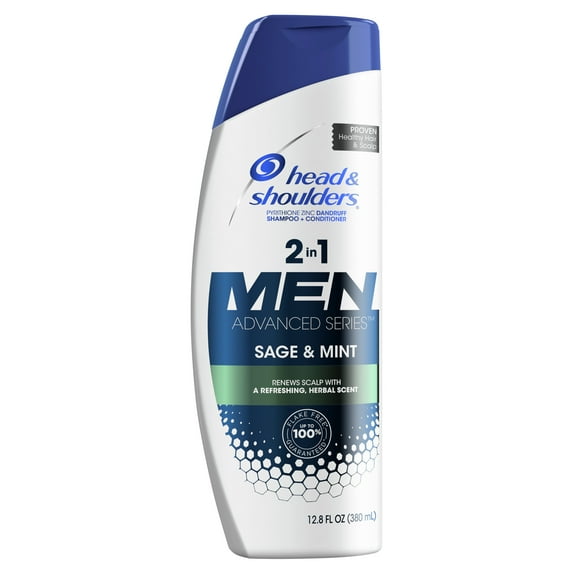 Head and Shoulders 2 in 1 Shampoo Conditioner, Sage and Mint, 12.8 Oz
