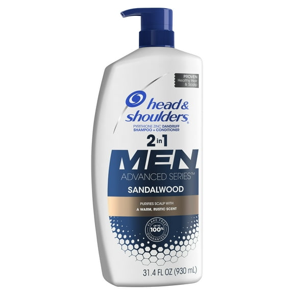 Head and Shoulders Dandruff 2 in 1 Shampoo, Sandalwood, 31.4 Fl Oz