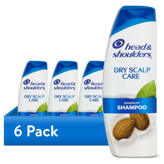 (6 pack) Head and Shoulders Dandruff Shampoo, Dry Scalp Care, 12.5 oz