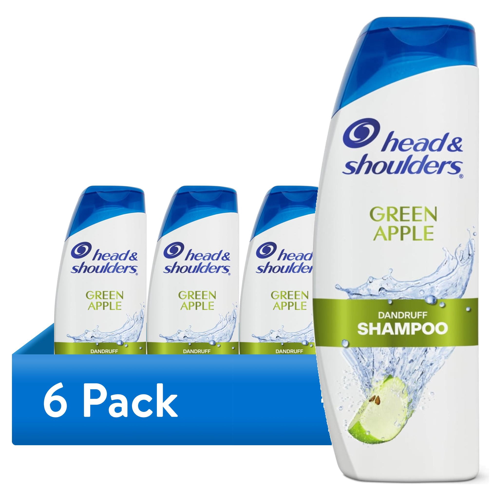 (6 pack) Head and Shoulders Dandruff Shampoo, Green Apple, 12.5 fl oz