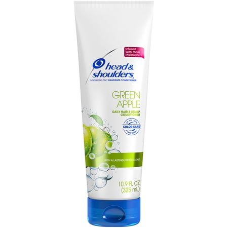 Head and Shoulders Green Apple Daily-Use Anti-Dandruff Conditioner, 10.9 fl. oz. Bottle