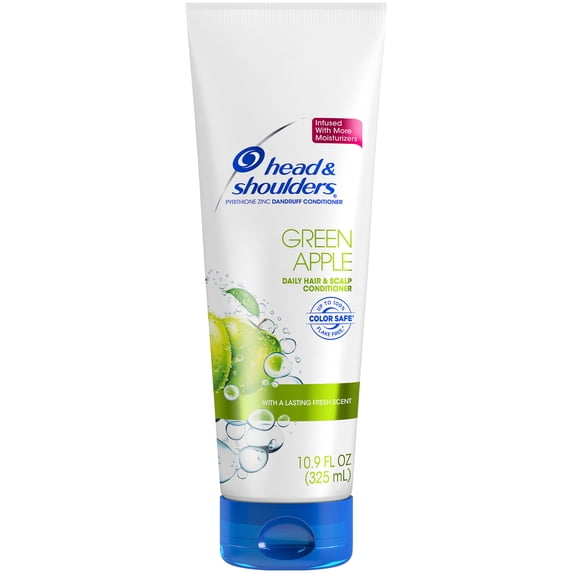 Head and Shoulders Green Apple Daily-Use Anti-Dandruff Conditioner, 10.9 fl. oz. Bottle