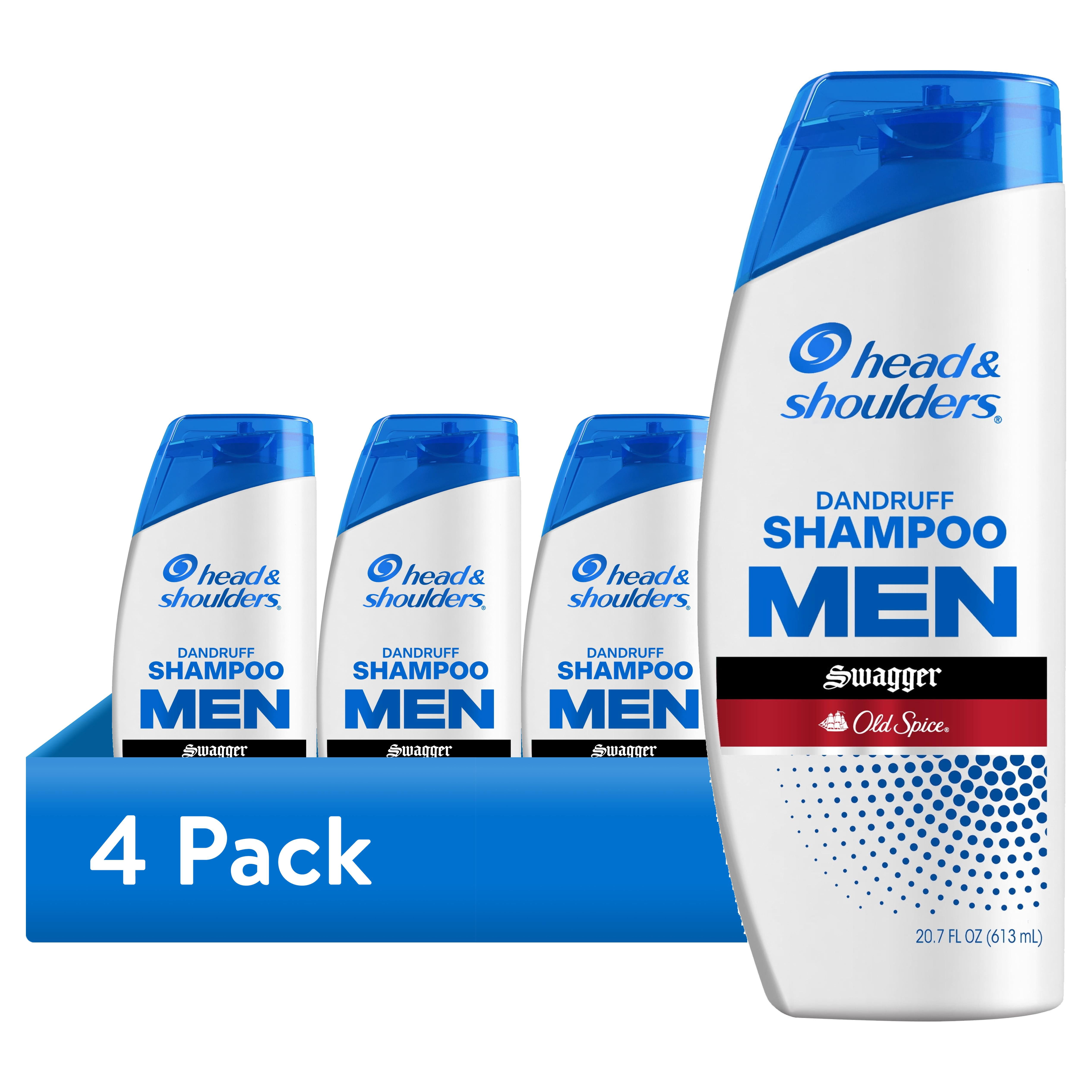 (4 pack) Head and Shoulders Men's Dandruff Shampoo, Old Spice Swagger, 20.7 fl oz