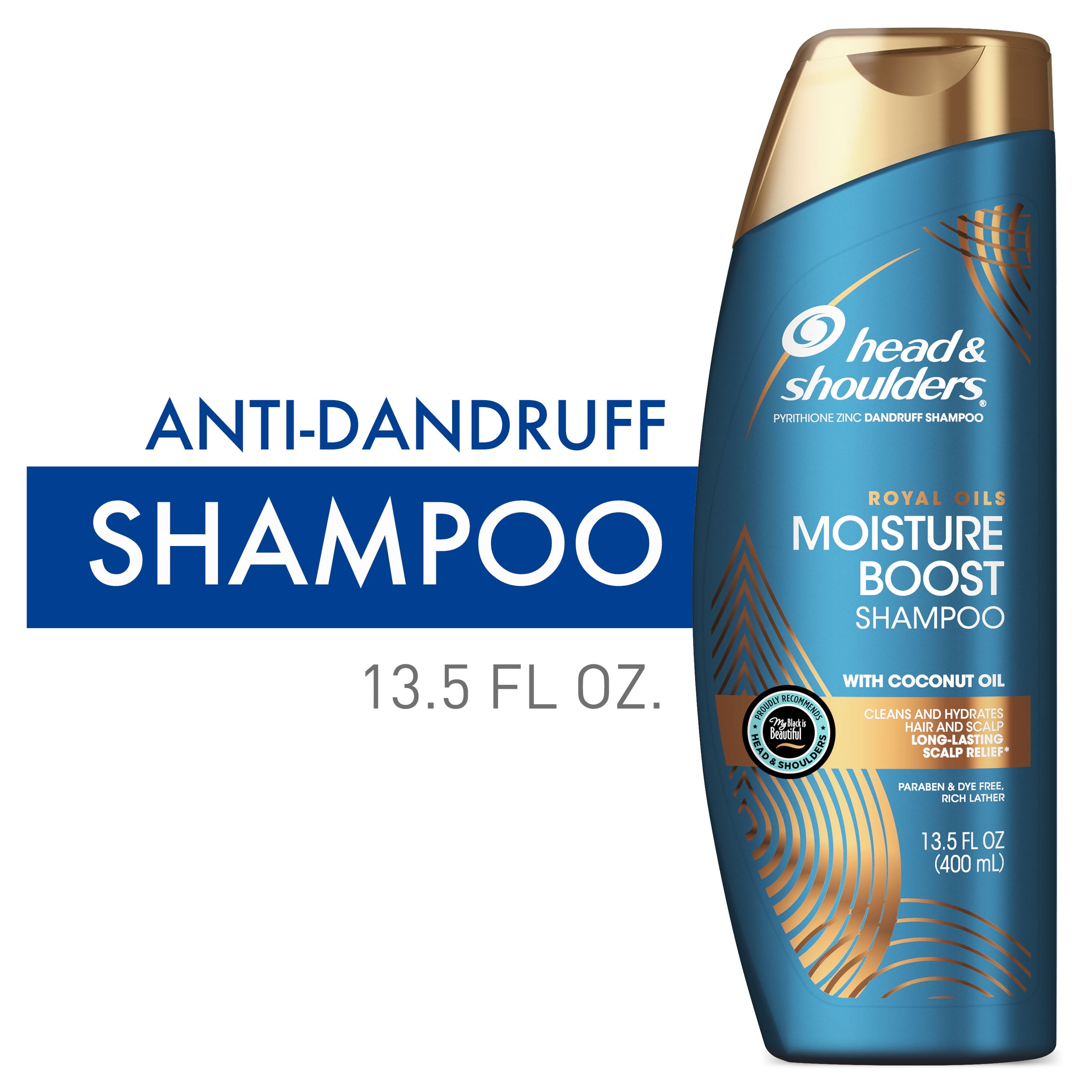Head and Shoulders Shampoo, Royal Oils Moisture Boost, 13.5 Fl Oz