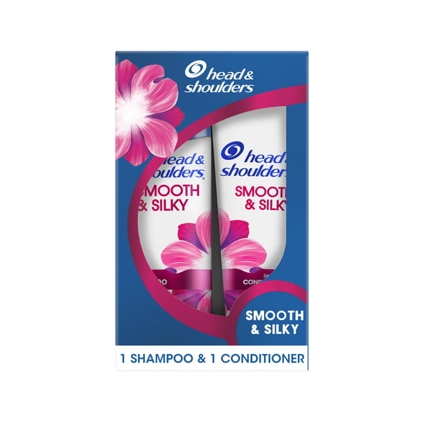 Head and Shoulders Smooth Silky Dandruff Shampoo and Conditioner Pack -