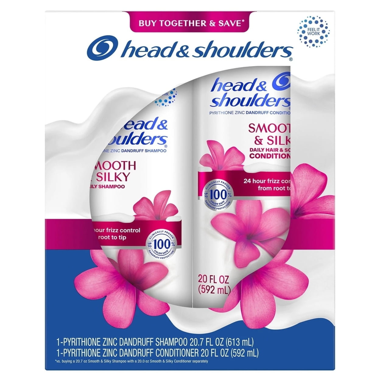 Head and Shoulders Smooth & Silky Shampoo and Conditioner Dual Pack