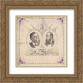 thumbnail image 1 of Head-and-shoulders portraits of Gen. Winfield Scott Hancock and Honr. William H. English in ovals, surrounded by patriotic motifs 20x20 Double Matted Gold Ornate Framed Art Print, 1 of 2