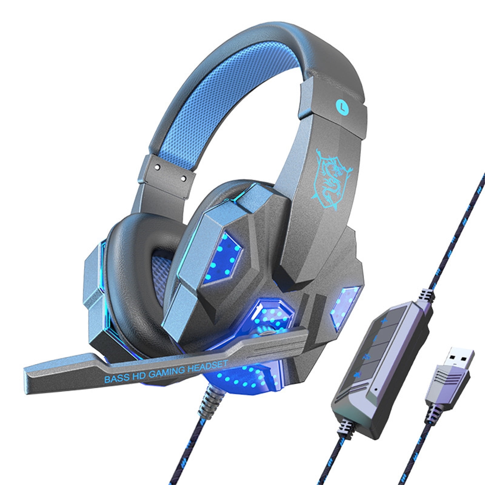 Headmounted Computer Headset Wired With Microphone Lowlatency Stereo