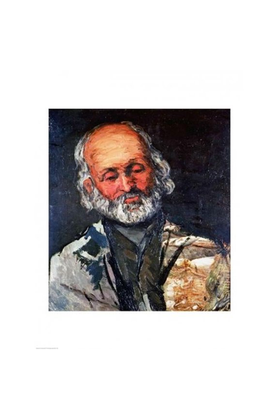 Head of An Old Man Poster Print by Paul Cezanne - 18 x 24 in.