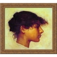 thumbnail image 1 of Head of Ana - Capri Girl 22x20 Gold Ornate Wood Framed Canvas Art by Sargent, John Singer, 1 of 2