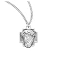 thumbnail image 1 of Head of Christ Sterling Silver Medal Pendant Necklace, 1 of 7