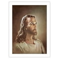 thumbnail image 1 of Head of Jesus Christ - Vintage Religious Art by Walter Sallman c.1941 - Fine Art Matte Paper Print (Unframed) 18x24in, 1 of 4