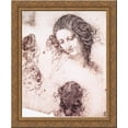 thumbnail image 1 of Head of Leda 20x23 Gold Ornate Wood Framed Canvas Art by Da Vinci, Leonardo, 1 of 2