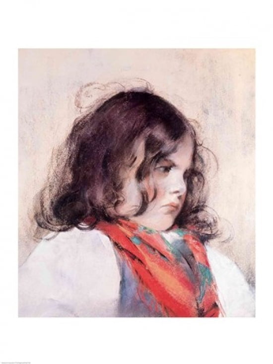 Head of a Child Canvas Art - Mary Cassatt (24 x 36)