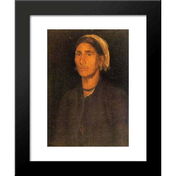 Head of a Peasant Woman 20x24 Framed Art Print by James McNeill Whistler